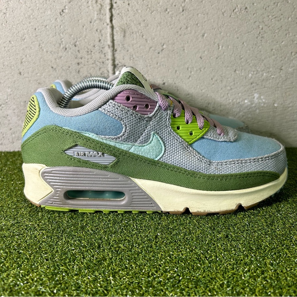 Nike Air Max 90 SE Sun Club Blue Purple Green DQ4016-400 Shoes 5Y Women’s 6.5